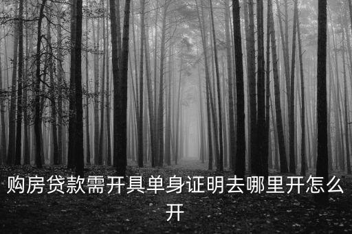 單身證明在哪開，單身證明怎么開