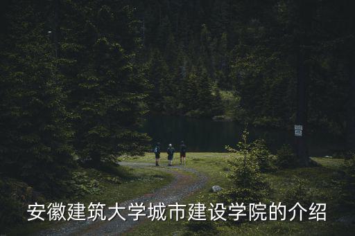 安徽建筑大學城市建設學院的介紹