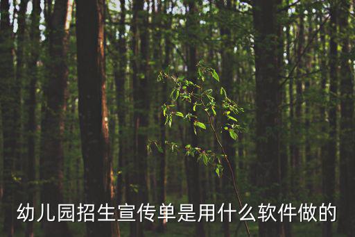 幼兒園招生圖片，幼兒園招生宣傳單是用什么軟件做的