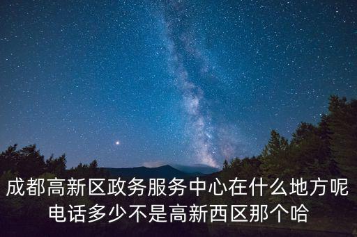 成都高新區政務服務中心在什么地方呢電話多少不是高新西區那個哈