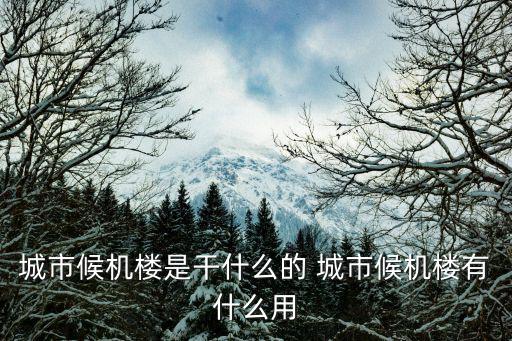 城市候機(jī)樓是干什么的 城市候機(jī)樓有什么用