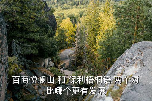 百商悅瀾山 和 保利梧桐語 兩個(gè)對比哪個(gè)更有發(fā)展