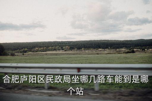 合肥廬陽區民政局坐哪幾路車能到是哪個站