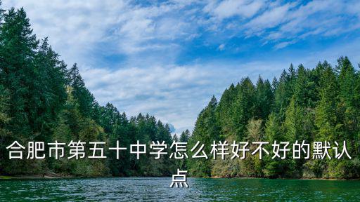 合肥市第五十中學(xué)怎么樣好不好的默認(rèn)點(diǎn)