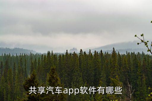 共享汽車平臺，共享汽車APP有哪些