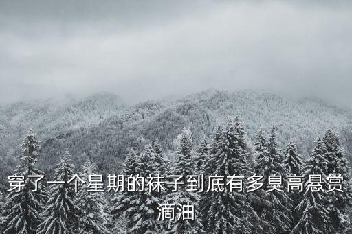 穿了一個(gè)星期的襪子到底有多臭高懸賞滴油