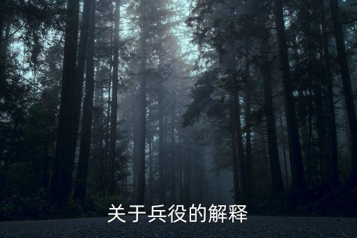 關于兵役的解釋