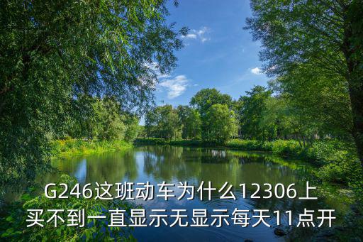 G246這班動車為什么12306上買不到一直顯示無顯示每天11點開