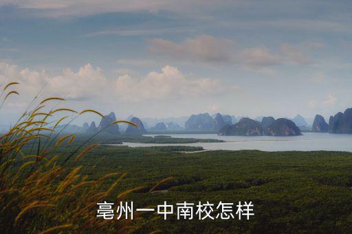 亳州一中南校怎樣