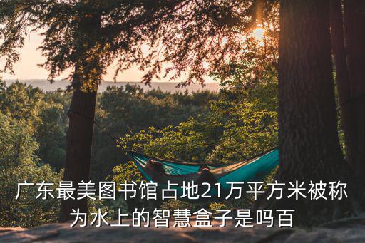 廣東最美圖書館占地21萬平方米被稱為水上的智慧盒子是嗎百