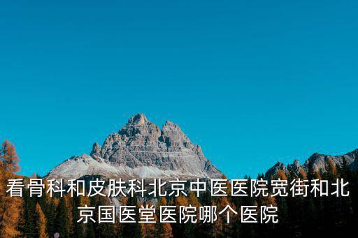 看骨科和皮膚科北京中醫醫院寬街和北京國醫堂醫院哪個醫院