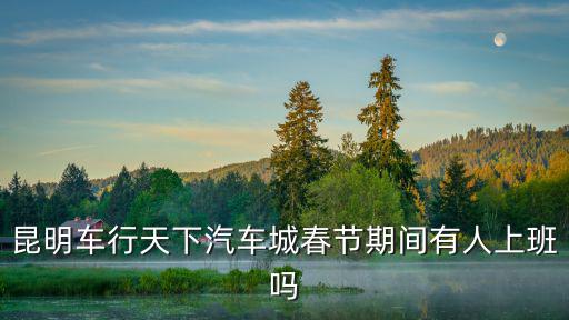 昆明車行天下汽車城春節(jié)期間有人上班嗎