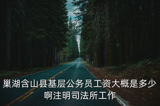巢湖含山縣基層公務員工資大概是多少啊注明司法所工作
