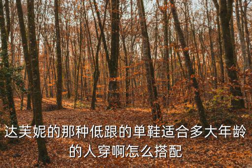 達(dá)芙妮的那種低跟的單鞋適合多大年齡的人穿啊怎么搭配