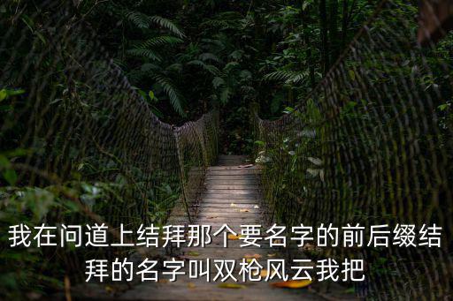 結(jié)義風(fēng)云，我在問(wèn)道上結(jié)拜那個(gè)要名字的前后綴結(jié)拜的名字叫雙槍風(fēng)云我把