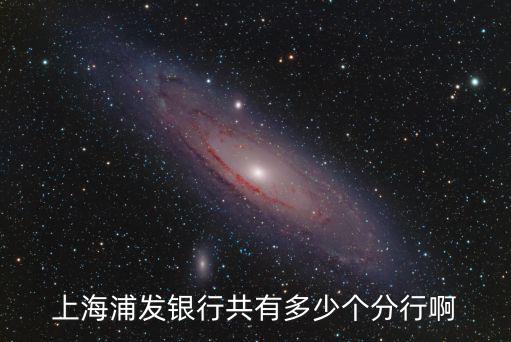 上海浦發銀行共有多少個分行啊