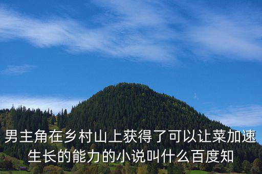 樂活農(nóng)莊，一個人隨身攜帶一塊地一口井的小說