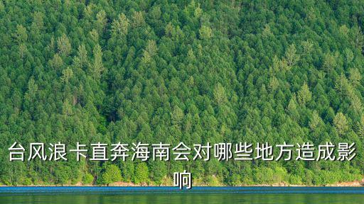 臺風浪卡直奔海南會對哪些地方造成影響