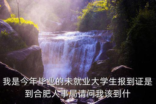 我是今年畢業的未就業大學生報到證是到合肥人事局請問我該到什
