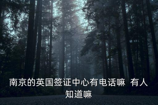 南京的英國簽證中心有電話嘛  有人知道嘛