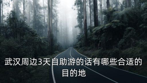 武漢周邊3天自助游的話有哪些合適的目的地
