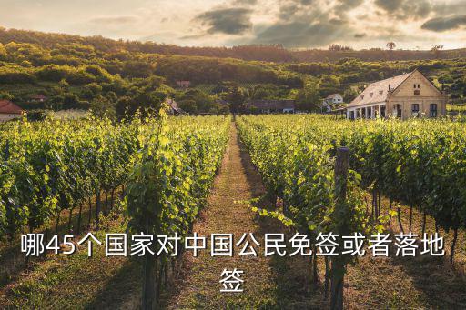 哪45個國家對中國公民免簽或者落地簽