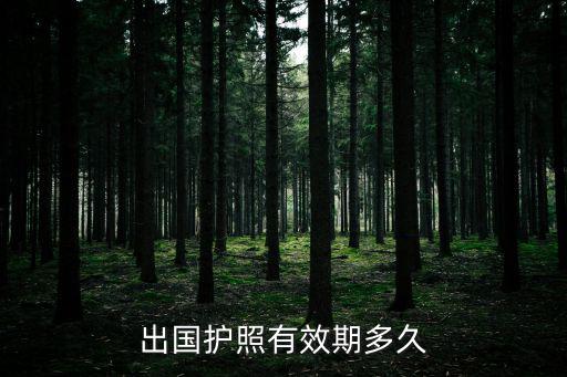 出國護照有效期多久