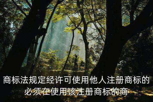 商標(biāo)法規(guī)定經(jīng)許可使用他人注冊商標(biāo)的必須在使用該注冊商標(biāo)的商
