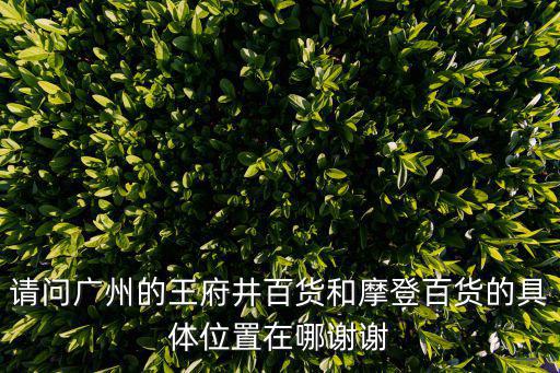 廣州摩登百貨，請問廣州天河崗頂附近有沒有摩登百貨