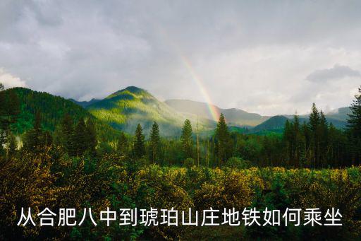 從合肥八中到琥珀山莊地鐵如何乘坐
