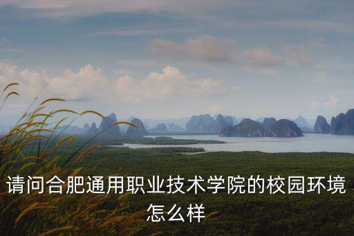 請問合肥通用職業技術學院的校園環境怎么樣
