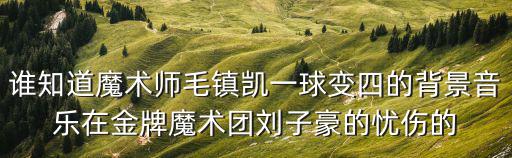 誰知道魔術(shù)師毛鎮(zhèn)凱一球變四的背景音樂在金牌魔術(shù)團劉子豪的憂傷的