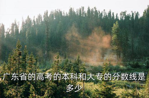 廣東省的高考的本科和大專的分數(shù)線是多少