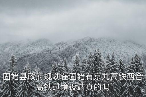 固始縣政府規劃在固始有京九高鐵西合高鐵過境設站真的嗎