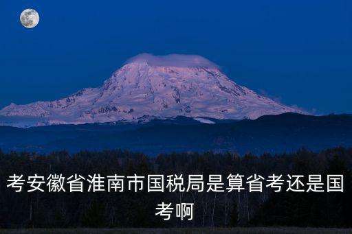考安徽省淮南市國稅局是算省考還是國考啊