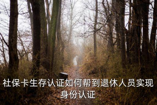 社?？ㄉ嬲J證如何幫到退休人員實現身份認證