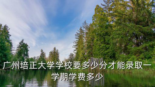 廣州培正大學(xué)學(xué)校要多少分才能錄取一學(xué)期學(xué)費多少