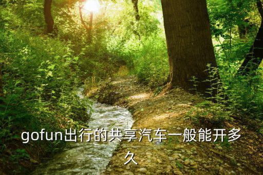 gofun出行的共享汽車一般能開多久