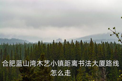 合肥藍山灣木藝小鎮距離書法大廈路線怎么走