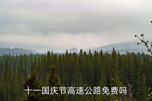 十一國慶節高速公路免費嗎