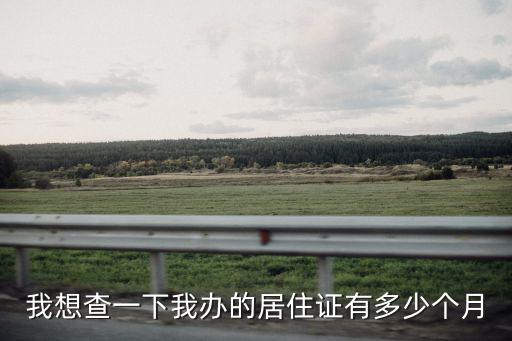 居住證有效期，我想查一下我辦的居住證有多少個月