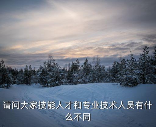請問大家技能人才和專業(yè)技術(shù)人員有什么不同