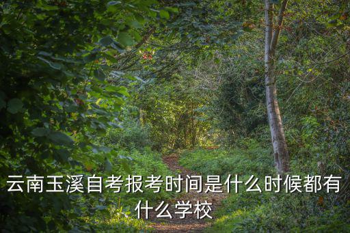 云南玉溪自考報(bào)考時(shí)間是什么時(shí)候都有什么學(xué)校