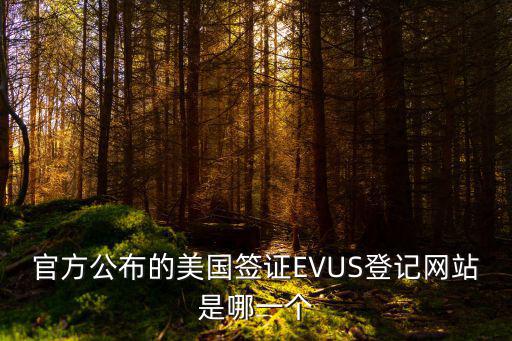 官方公布的美國簽證EVUS登記網站是哪一個