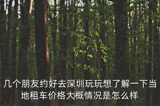 深圳租車價(jià)格，幾個(gè)朋友約好去深圳玩玩想了解一下當(dāng)?shù)刈廛噧r(jià)格大概情況是怎么樣