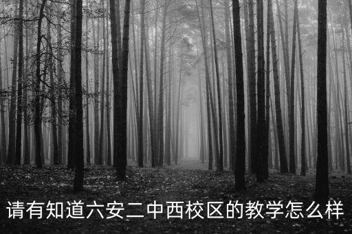 六安恒大御景灣，請有知道六安二中西校區(qū)的教學(xué)怎么樣