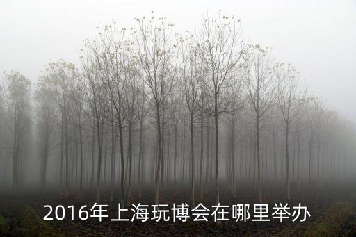 2016年上海玩博會在哪里舉辦