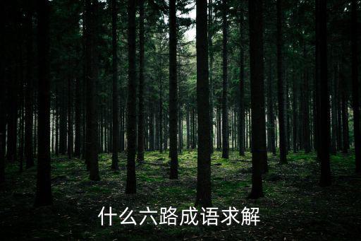 什么六路成語(yǔ)求解
