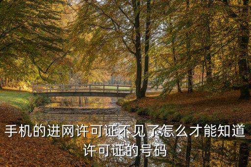 手機的進網許可證不見了怎么才能知道許可證的號碼