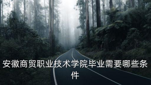 安徽商貿(mào)職業(yè)技術(shù)學(xué)院畢業(yè)需要哪些條件